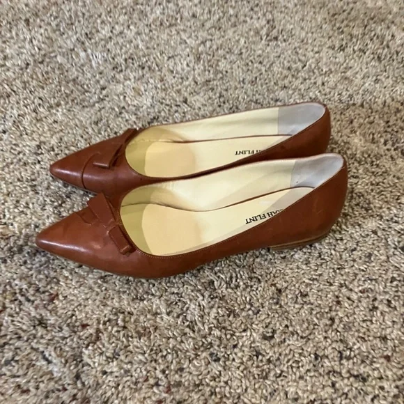 Sarah Flint, Natalie Flat in saddle brown leather, size 40 - Picture 4 of 7
